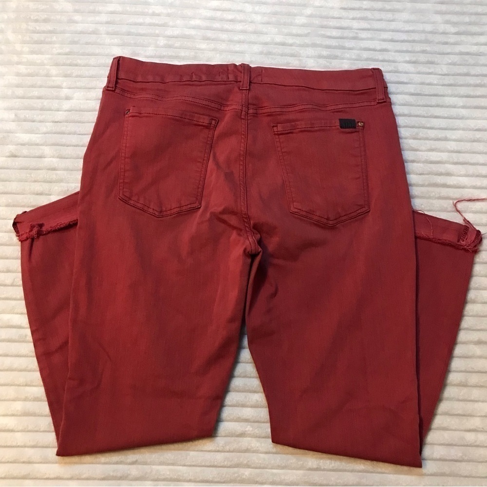 Jen7 7 For All Mankind Crimson Red Ankle Skinny Jeans Women’s Size 12 31 large - Picture 4 of 10